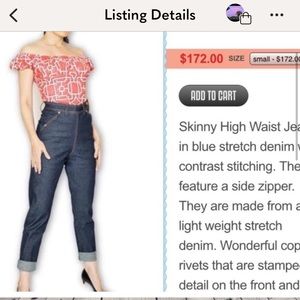 Bernie Dexter Rockabilly Jeans